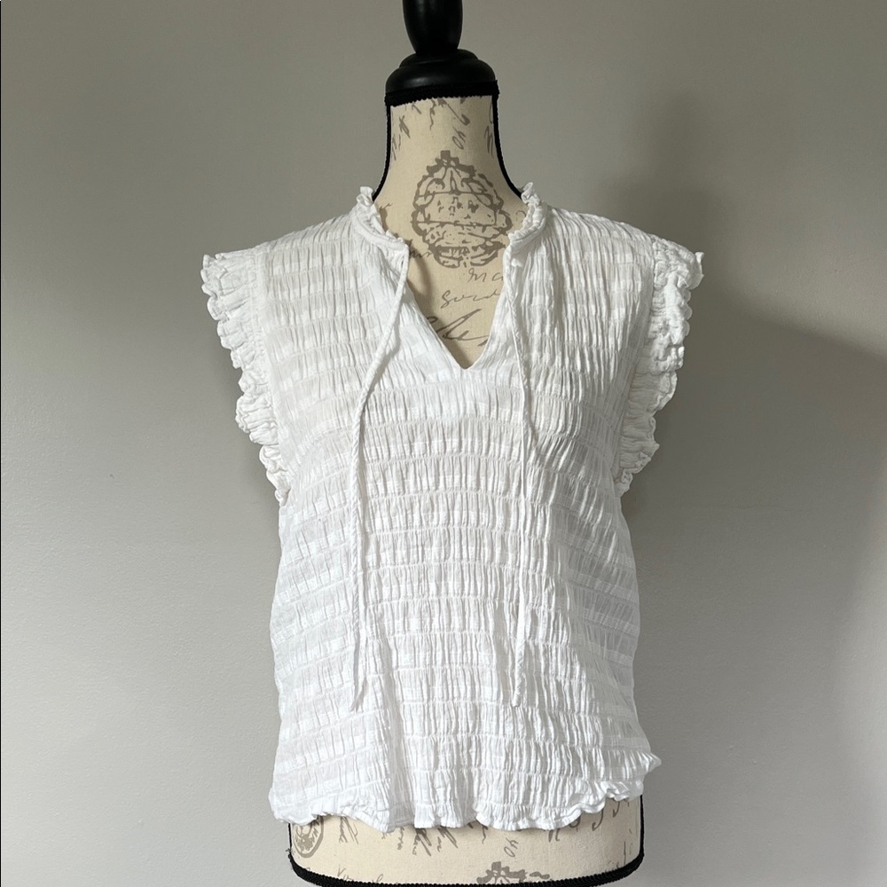 BB Dakota Cream Textured Blouse